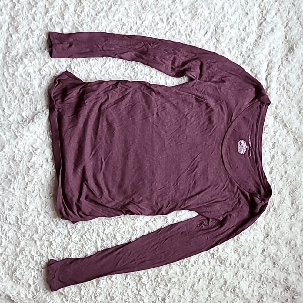 Long sleeve maternity t-shirt, Liz Lange, dark purple